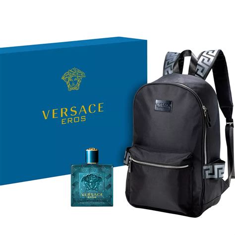 versace backpack parfum set|Versace free backpack.